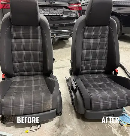 Stoelen voor en na behandeling